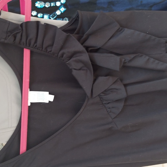 Kate Spade New York Swing Black Ruffle Bow Sleeveless Top Sz S - Picture 7 of 8